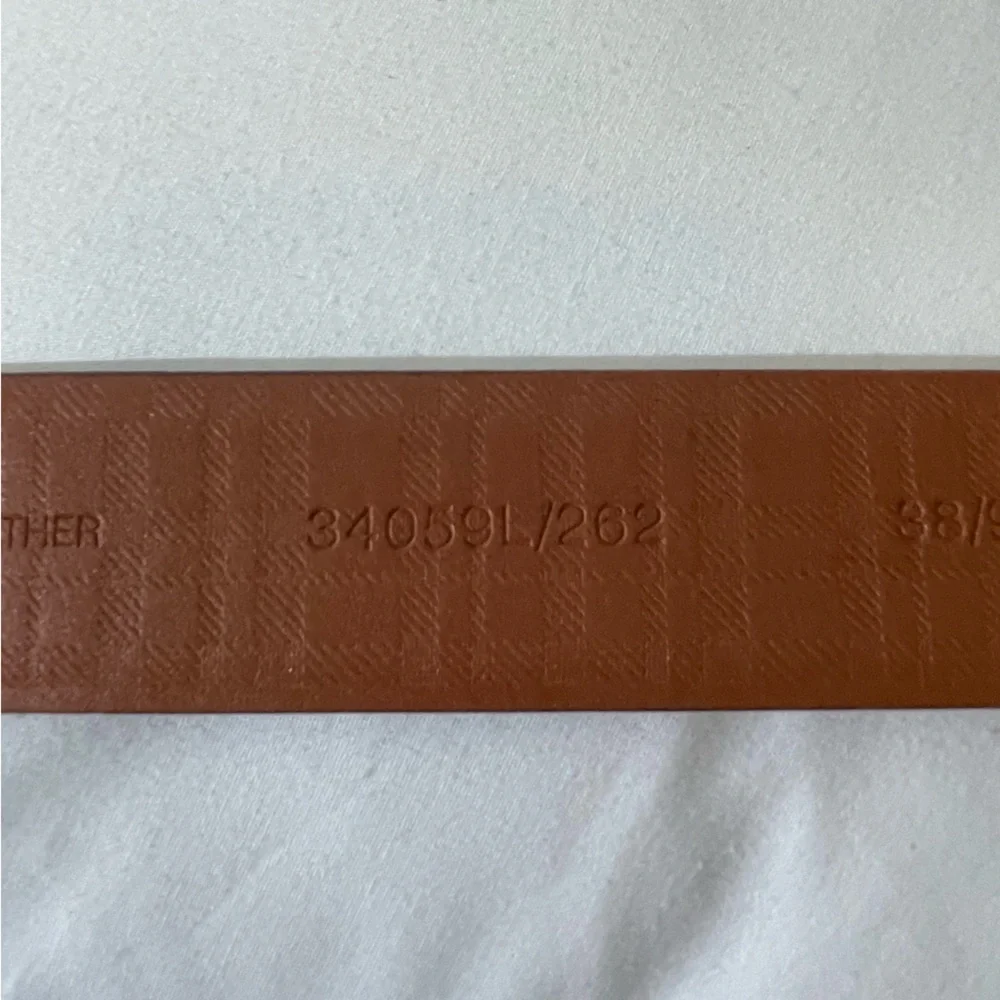 BOCONI NASHVILLE USA Brown Leather Belt Handcrafted Silver Tone Buckle Sz 38/95